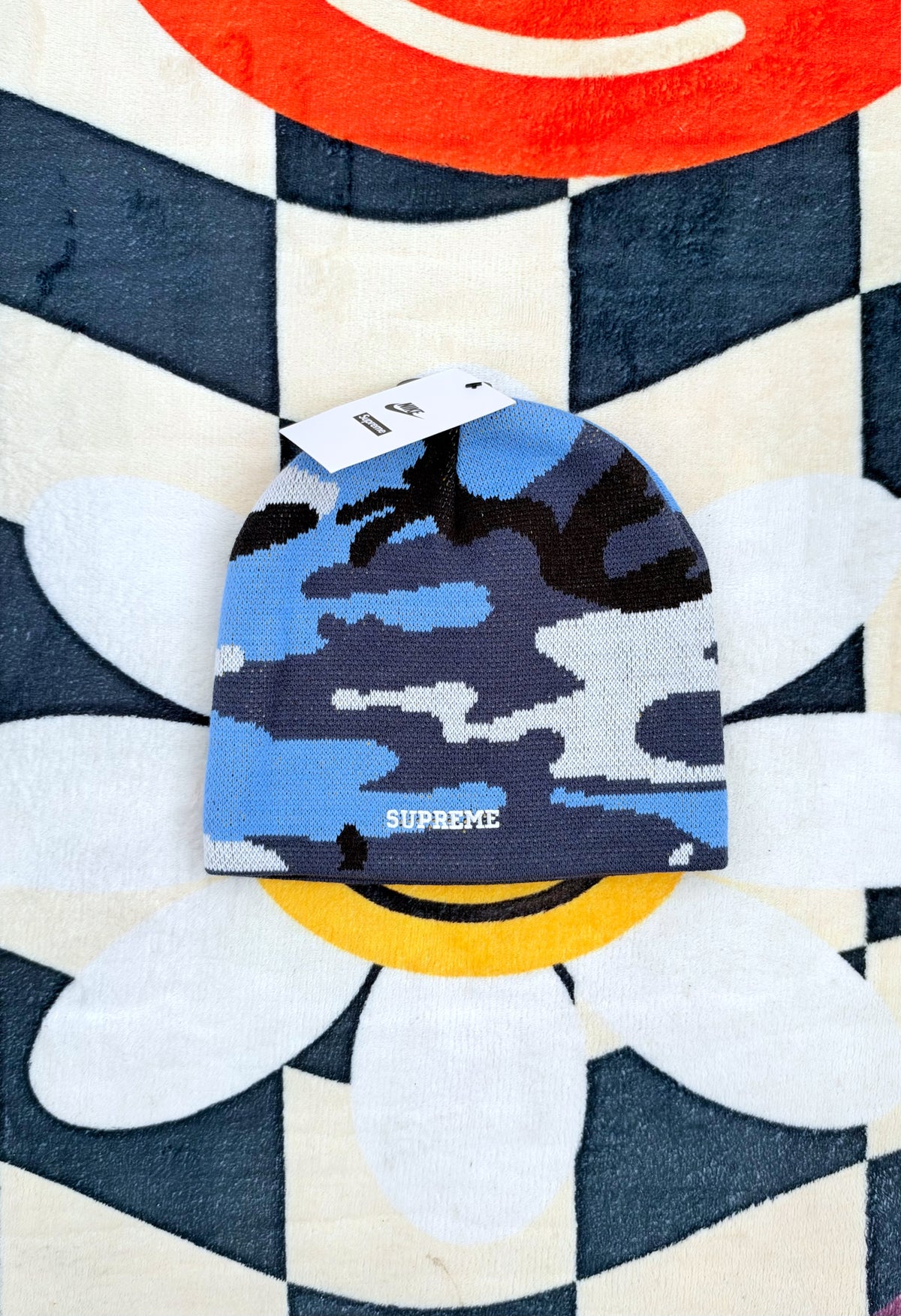 Supreme x Nike Oval Beanie – Blue Camo