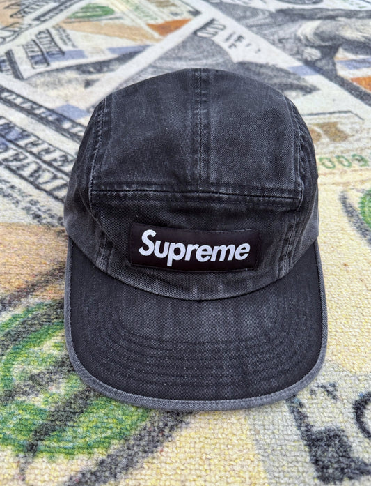 Supreme Washed Chino Twill Camp Cap – Black