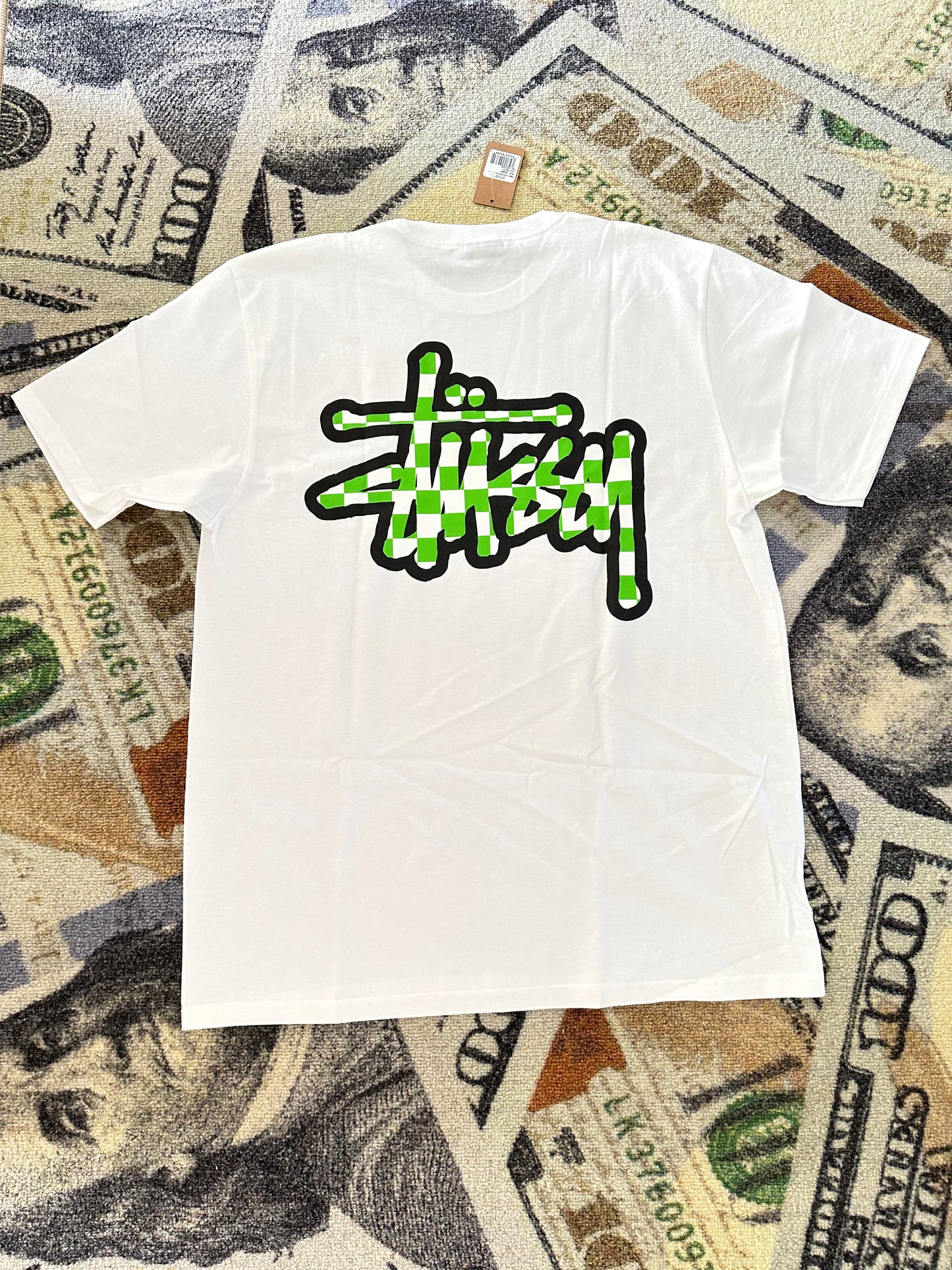 Stussy Checker Stock Tee – White