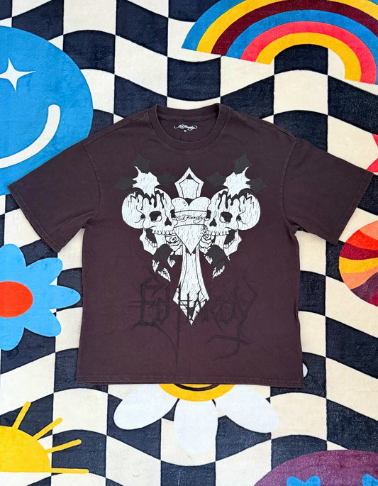Ed Hardy Cross Skulls Boxy Tee