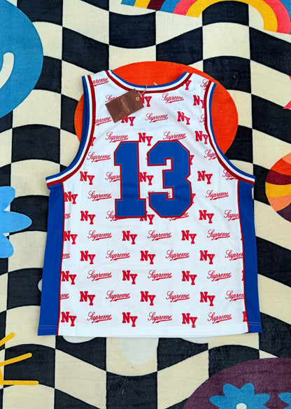 SUPREME x MITCHELL & NESS MONOGRAM BASKETBALL JERSEY