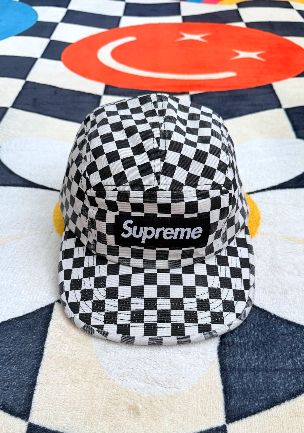 Supreme Washed Chino Twill Camp Cap – Checkerboard FW26