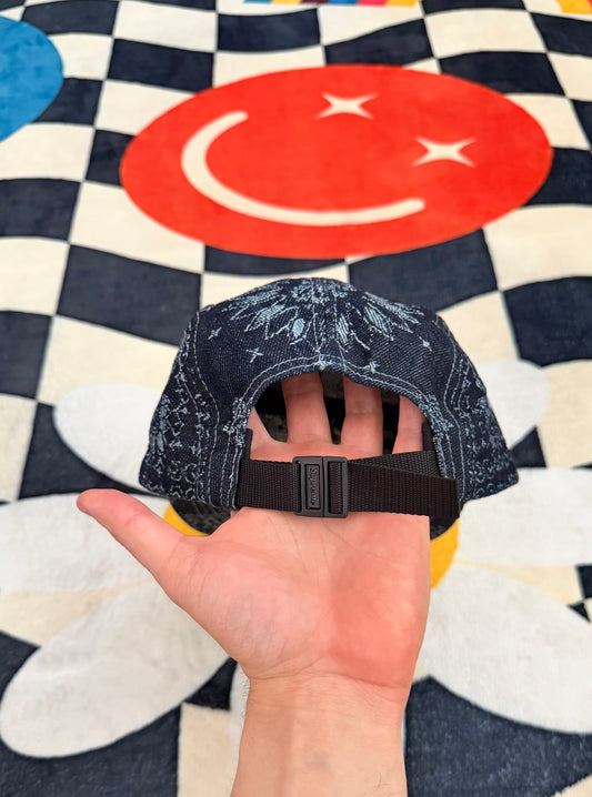 SUPREME BANDANA JACQUARD DENIM CAMP CAP 🩶🧢