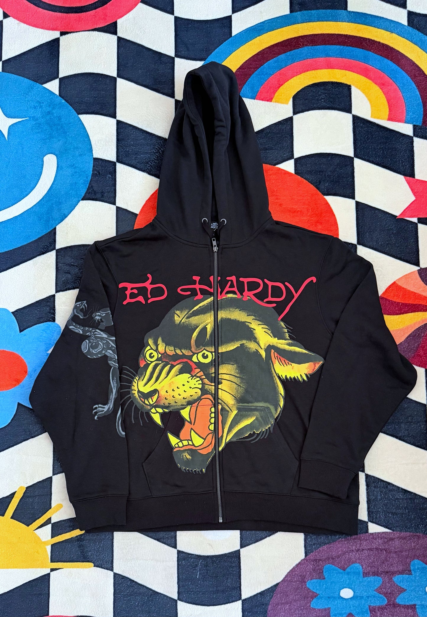 ED HARDY BLACK PANTHER ZIP HOODIE