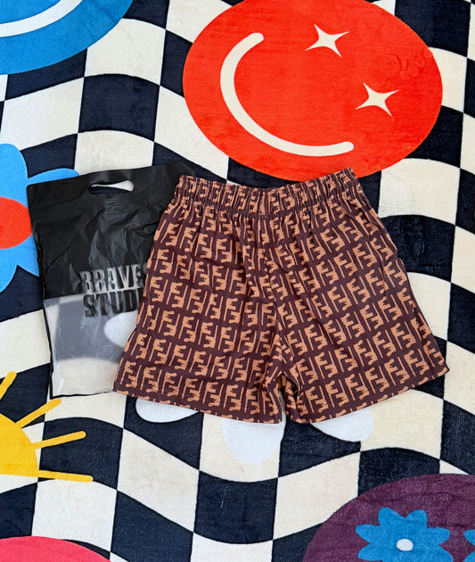Bravest Studios Runner Shorts Fendi Print