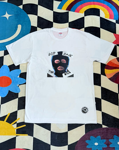 Supreme God Save Us Tee — White