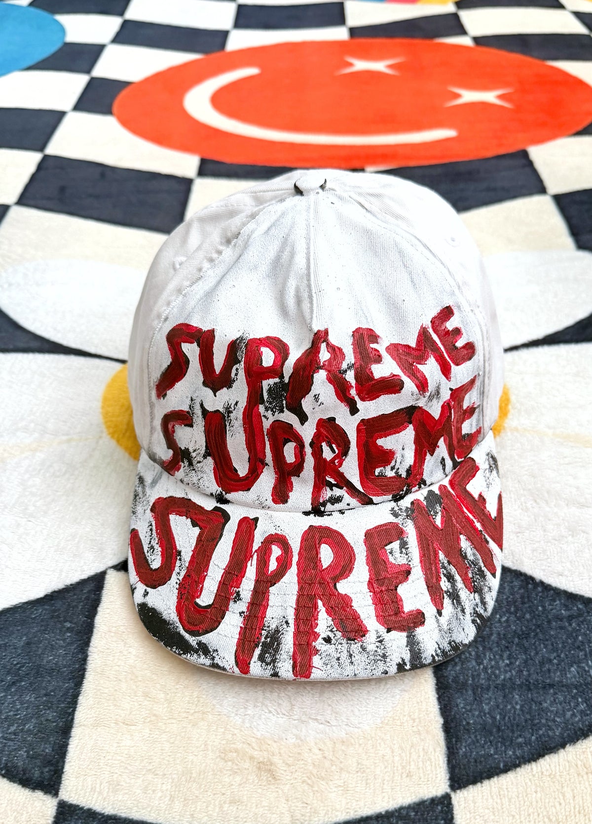 Supreme Painted 5-Panel Hat – White
