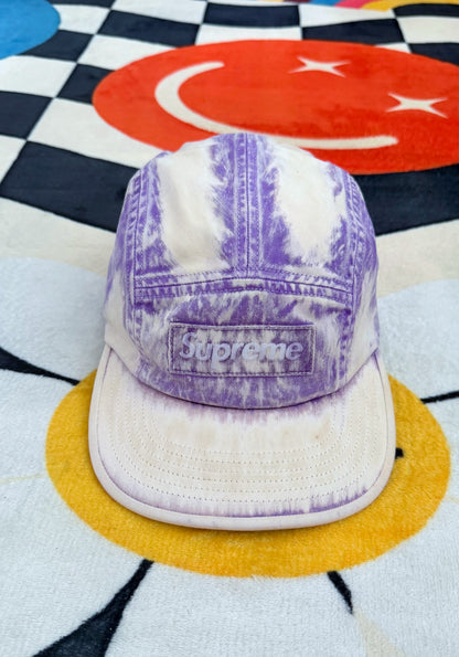 Supreme Bleached Chino Camp Cap – Purple
