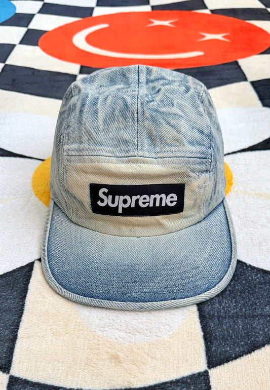 Supreme Washed Chino Twill Camp Cap – Blue Denim