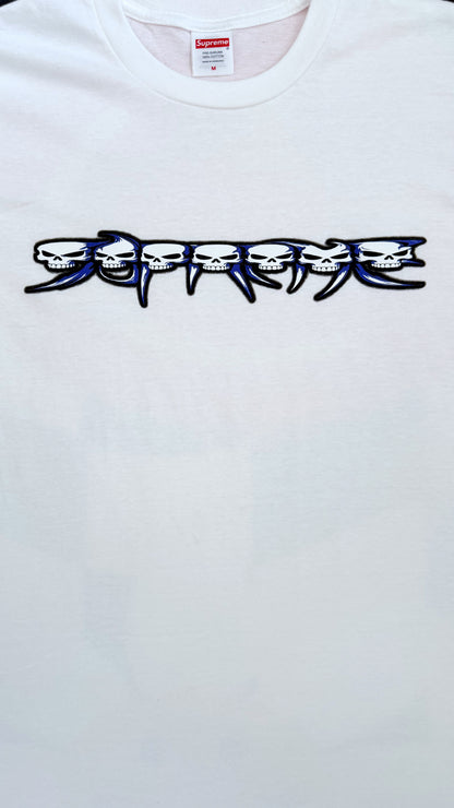 Supreme Skulls Spellout Tee – White