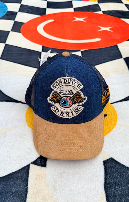 Von Dutch Highway Denim Trucker Hat – Pacific Blue