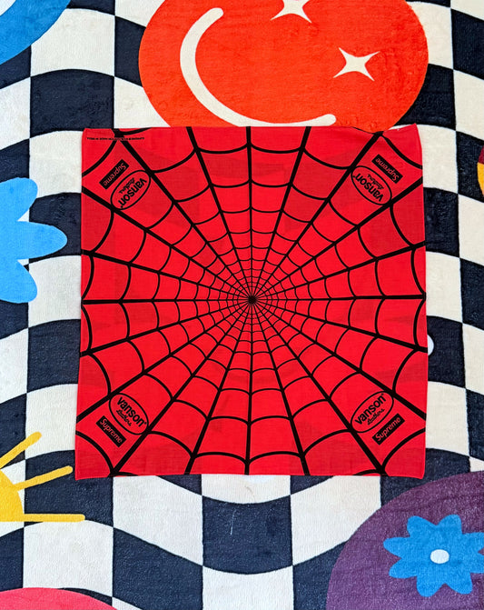 Supreme x Vanson Leathers Spider-Man Bandana Red