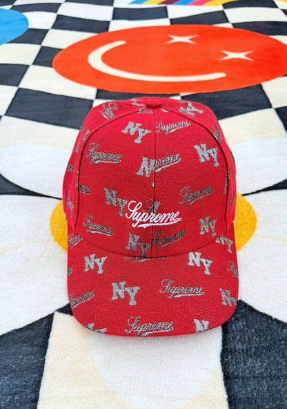 Supreme Monogram 6-Panel Red
