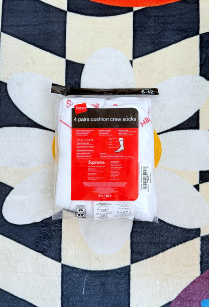 Supreme x Hanes Crew Socks 4-Pack