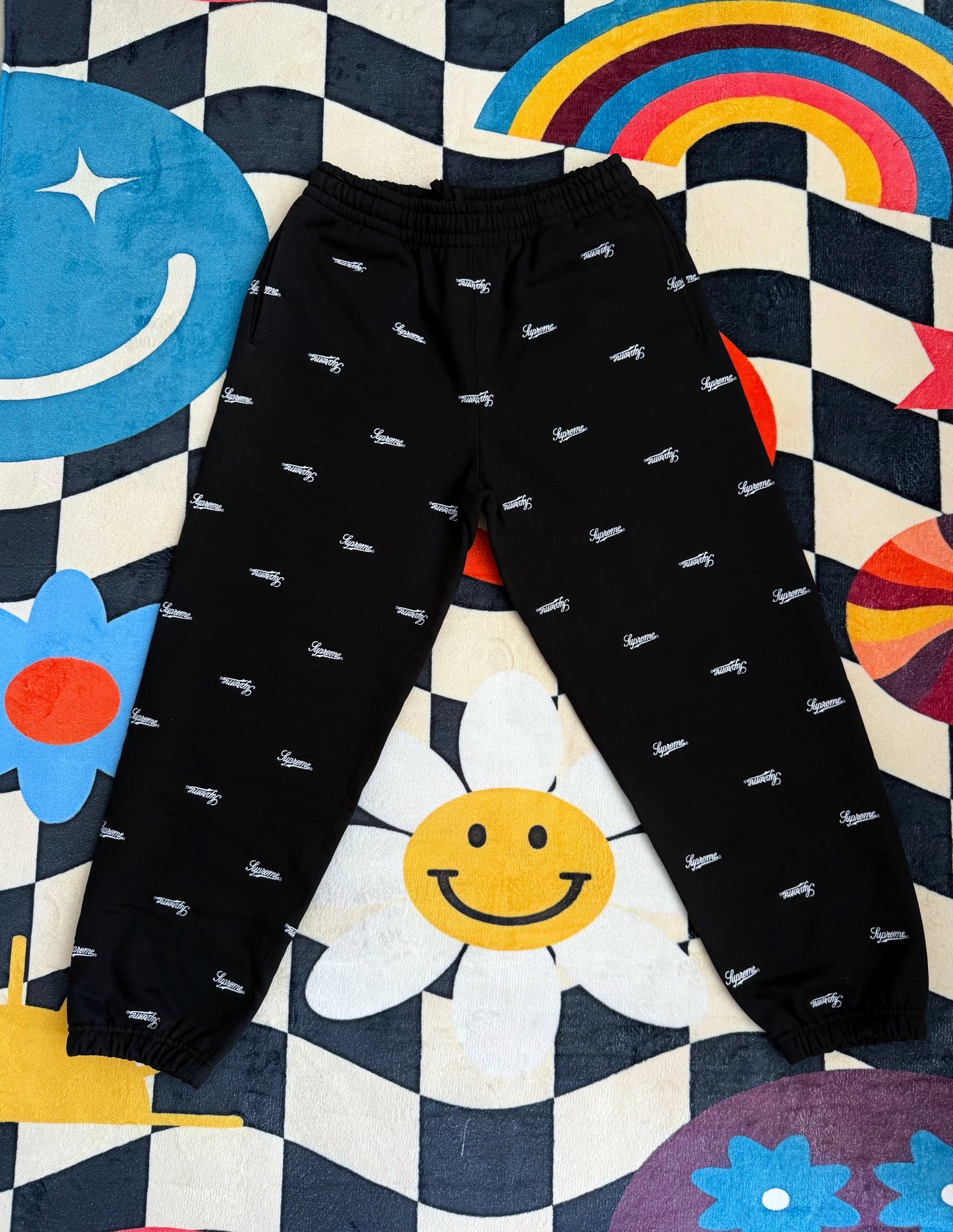 Supreme Repeat Script Sweatpant Black FW25