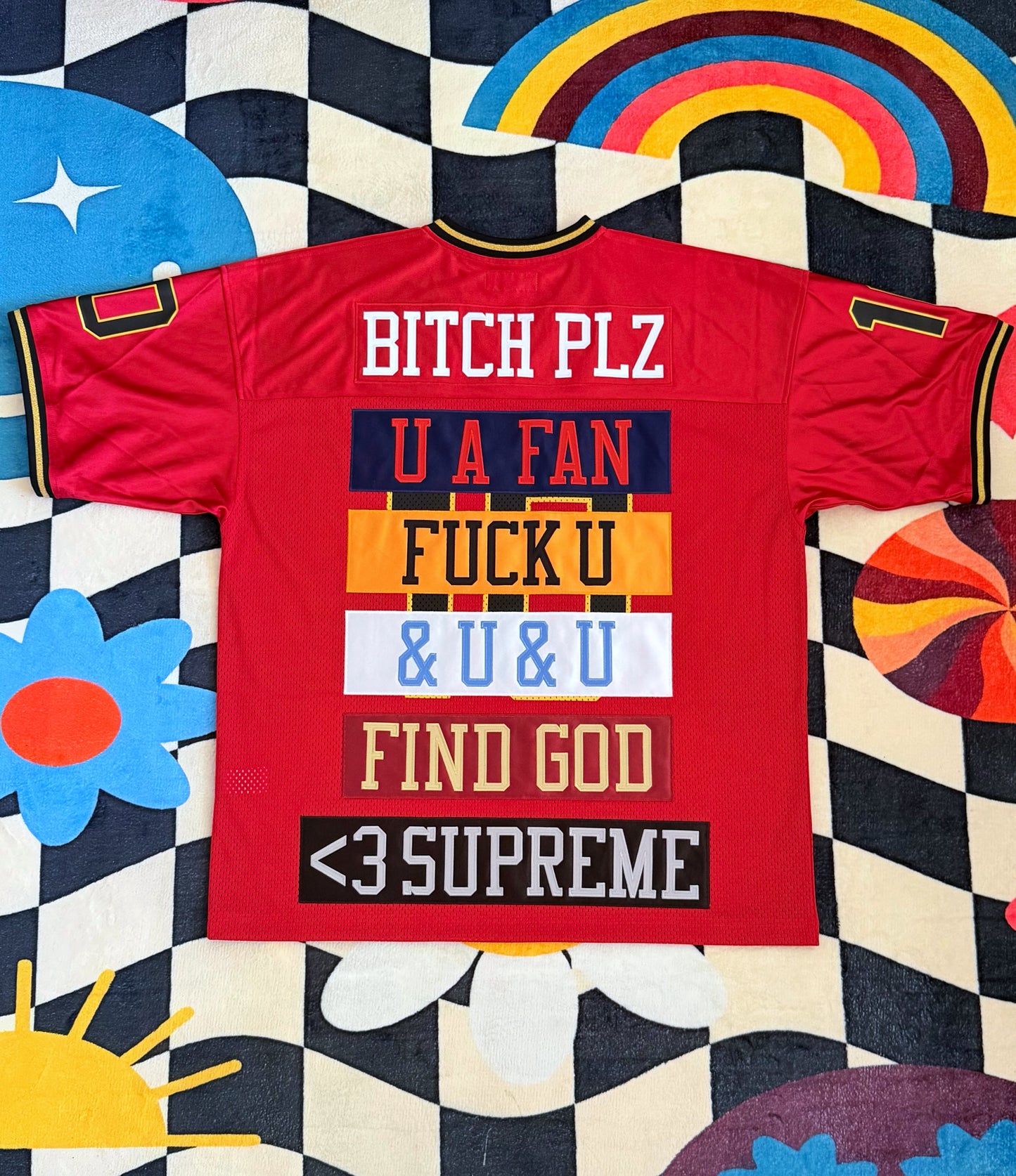 Supreme Find God Football Jersey Red SS26