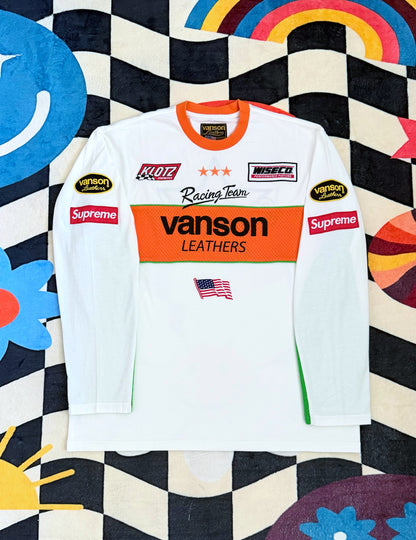 Supreme x Vanson Leathers L/S Top White SS26