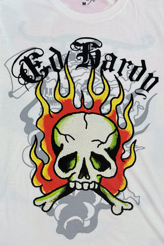 Ed Hardy Flame Skull T-Shirt