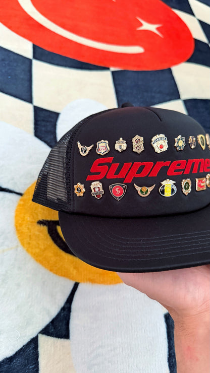 Supreme Pins Mesh Back 5-Panel – Black