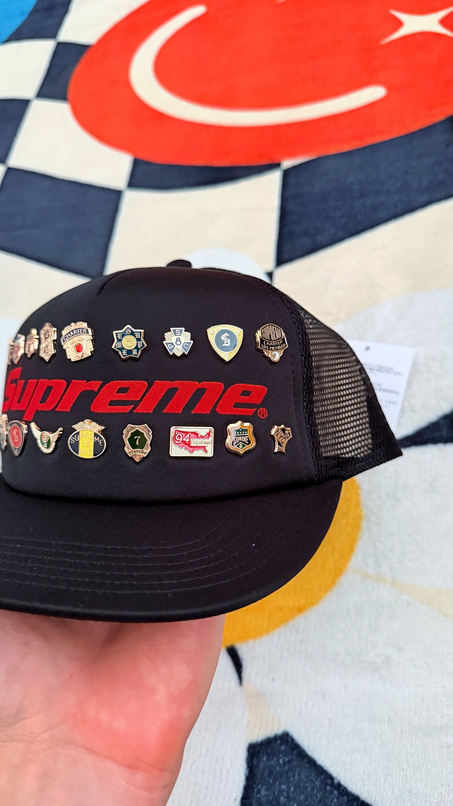 Supreme Pins Mesh Back 5-Panel – Black