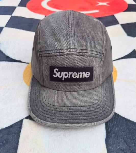 Supreme Denim Camp Cap – Washed Black
