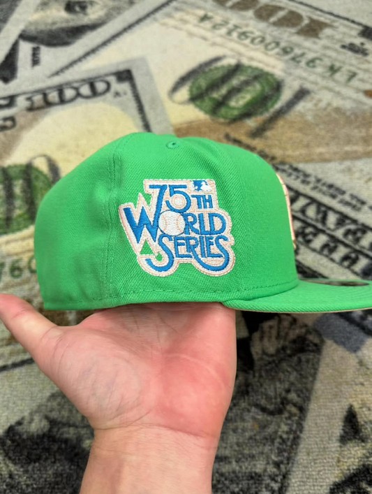 New Era × New York Yankees 75th World Series Exclusive 59FIFTY Fitted Hat – Green/Peach