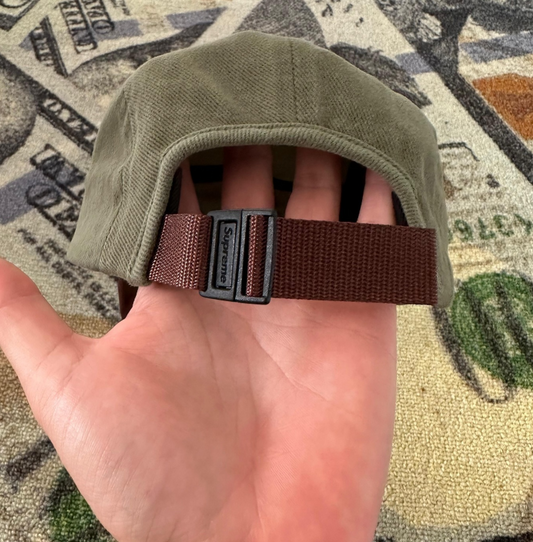 Supreme Suede Visor Camp Cap – Light Olive