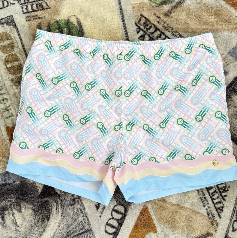 Casablanca Ping Pong Silk Shorts