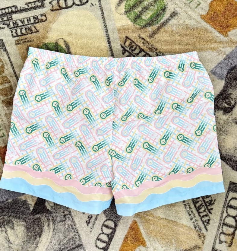 Casablanca Ping Pong Silk Shorts